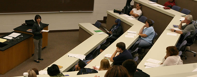 Classroom with students over age 60