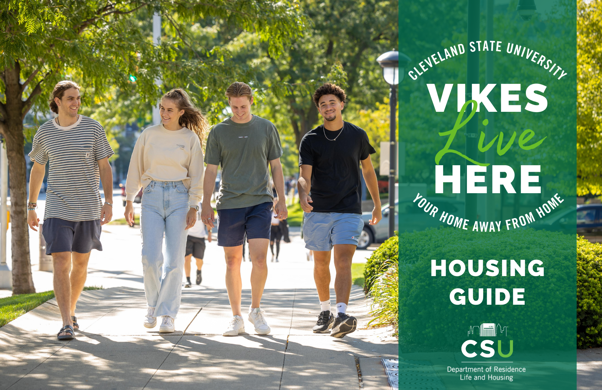 Housing Brochure - Students Walking On Campus