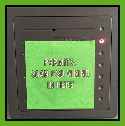 Photo of the scanner on the gate machine