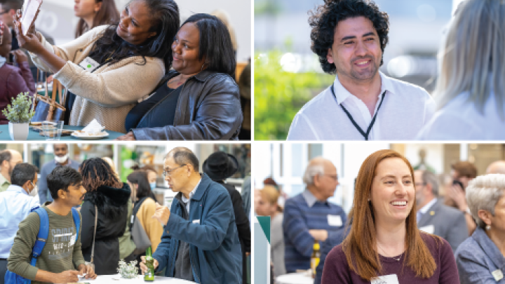 Prospective Grad Student Social flyer with images of students