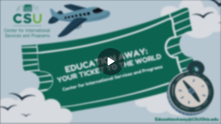 An Image that links to a Video about getting started on your education away experience 