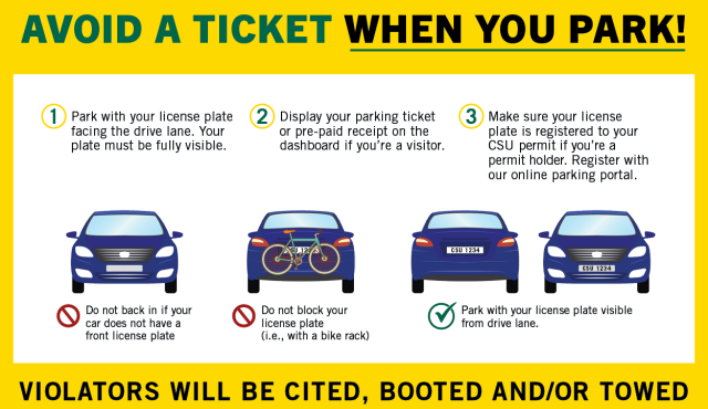 How to avoid a parking ticket at CSU