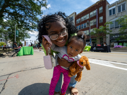 Woman and child